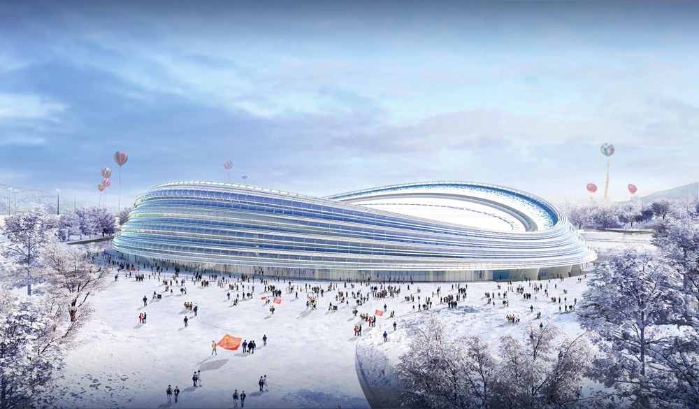 2022年冬奥会国家速滑馆（冰丝带）工程, 膜展开面积约31000平方米，目前已开始实施